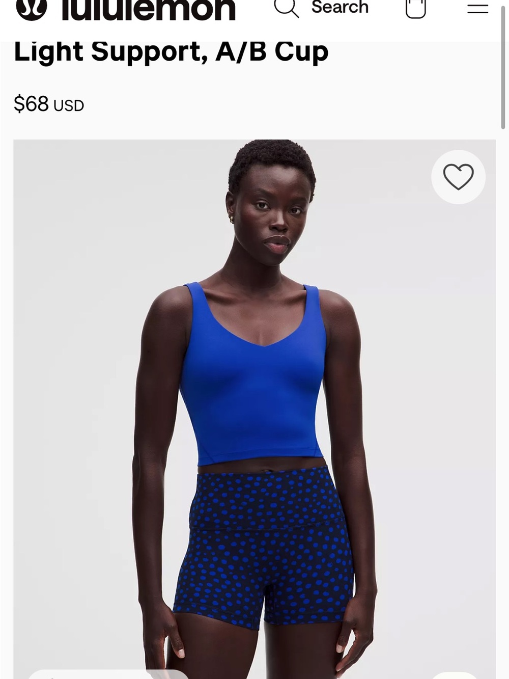 lululemon athletica Bright Blue glow up 7/8 25” Leggings & align Tank Set size 4 - Picture 4 of 4